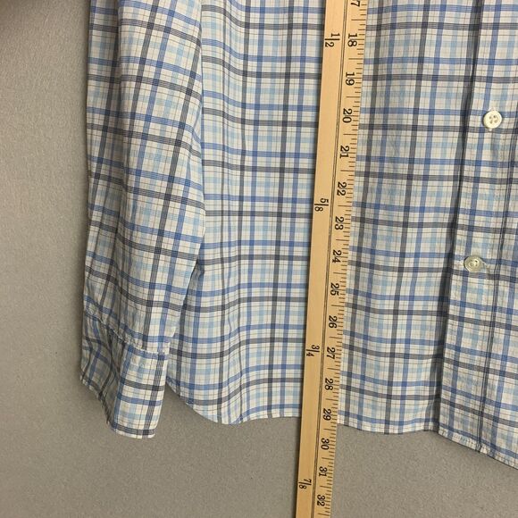Vineyard Vines On-The-Go Performance Shirt Men’s Large Blue White Plaid Button - Picture 6 of 8